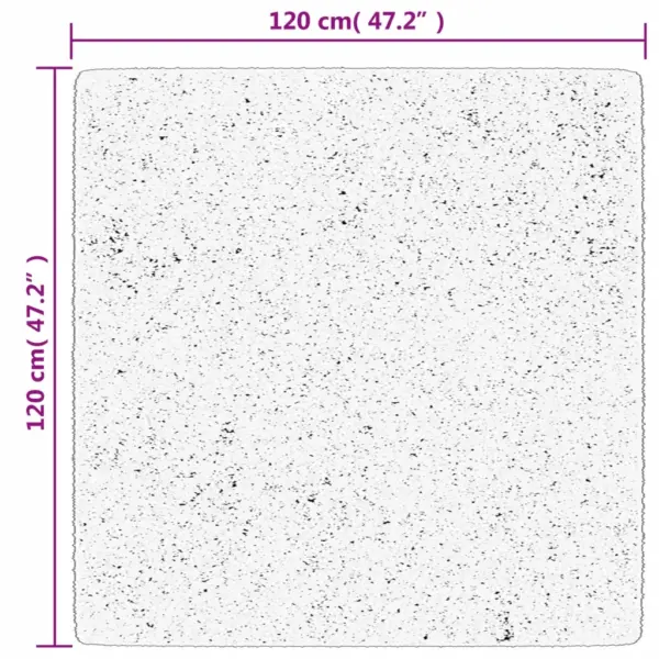 Türkiissinine lühikese karvaga vaip OVIEDO, 120 x 120 cm, 100% polüester, sobib põrandaküttega – 10