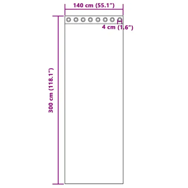 Poolläbipaistev türkiissinine voile-kardin rõngastega, 2 tk, 140 x 300 cm – 8