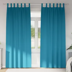 Pimendavad kardinad türkiis, 2 tk, 225 x 140 cm, polüester