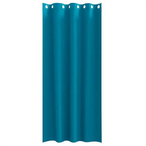 Pimendavad kardinad rõngastega, türkiis, 2 tk, 245 x 140 cm, polüester – 4