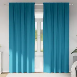 Türkiissinised tumendavad kardinad, 2 tk, 225 x 140 cm, polüester