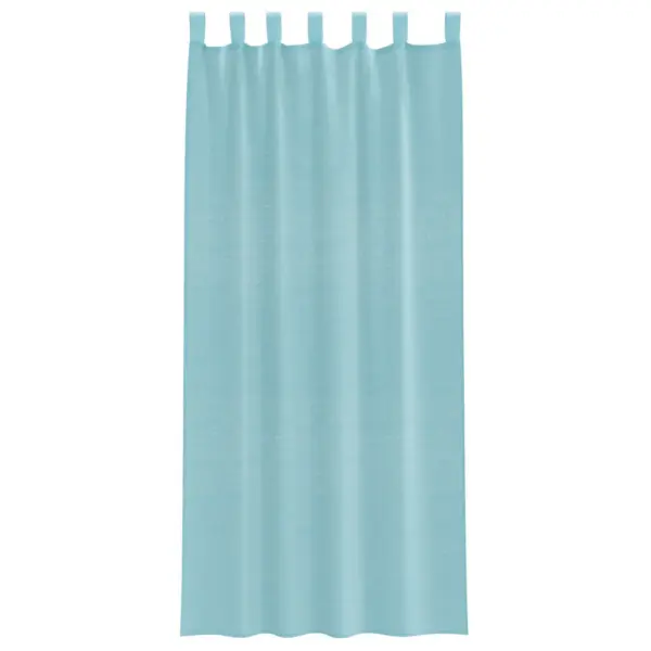 Poolläbipaistvad voile kardinad vardataskuga, 2 tk, türkiissinine, 140 x 225 cm – 4