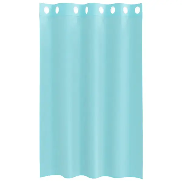 Poolläbipaistvad voile kardinad rõngastega, türkiissinine, 2 tk, 140 x 175 cm – 4