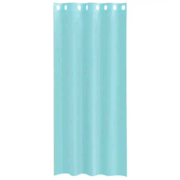 Türkiissinised voile-kardinad rõngastega, 2 tk, 140 x 225 cm – 4
