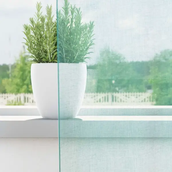 Poolläbipaistvad türkiissinised voile-kardinad rõngastega, 2 tk, 140 x 245 cm – 3