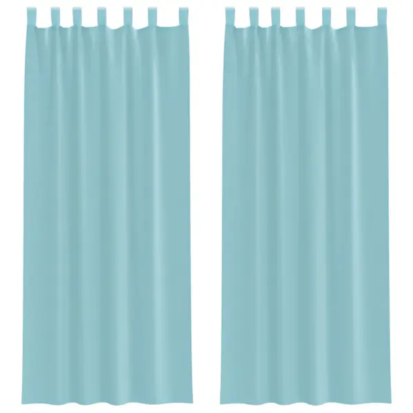 Türkiissinised voile-kardinad vardataskuga, 2 tk, 140 x 260 cm – 2