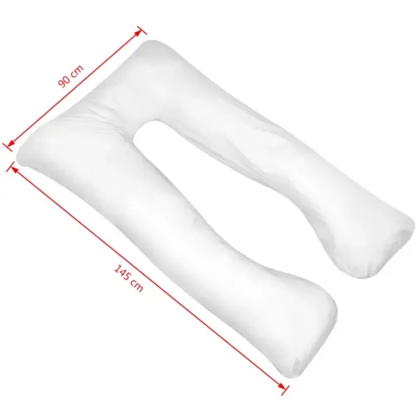 U-kujuline raseduspadi eemaldatava kattega, valge, 90 x 145 cm – 4