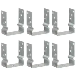 U-kujulised maavaiad postiankrud, 6 tk, hõbedane kuumtsingitud teras, 12 x 6 x 15 cm