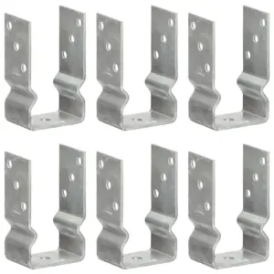 U-kujulised postiankrud maasse, 6 tk, kuumtsingitud teras, 8 x 6 x 15 cm