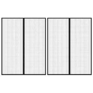 Isesulguv ukse putukavõrk magnetplokkidega, 2 tk, must, 230 x 160 cm