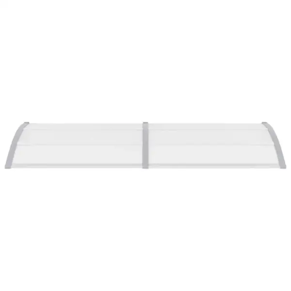 Ukse varikatus hallide tugedega, läbipaistev PC, 240 x 75 cm – 4