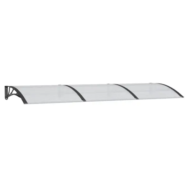 Polükarbonaadist ukse varikatus, must, 300 x 100 cm – 2