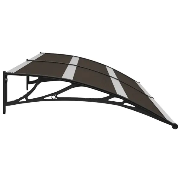 Ukse varikatus polükarbonaadist, must, 240 x 75 cm – 5