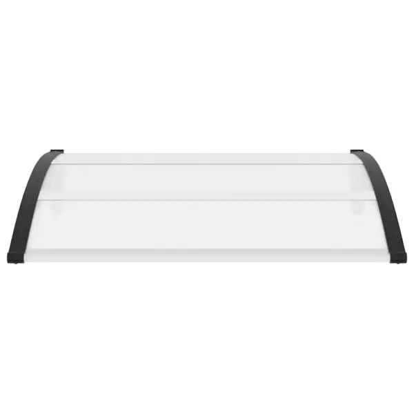 Uksevarikatus, mustad toed ja läbipaistvad polükarbonaatplaadid, 120 x 75 cm – 4