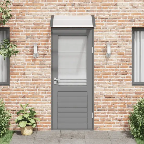 Uksevarikatus polükarbonaadist, must ja läbipaistev, 80 x 75 cm – 3