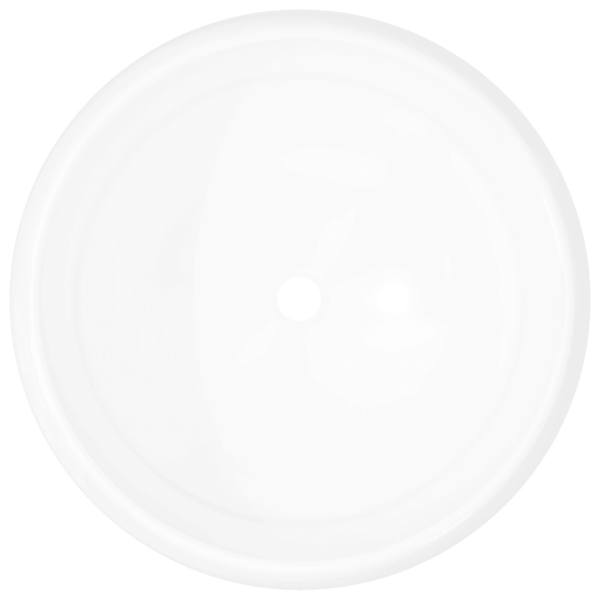 Ümar keraamiline kapi peale paigaldatav valamu, valge, 40 x 15 cm – 3