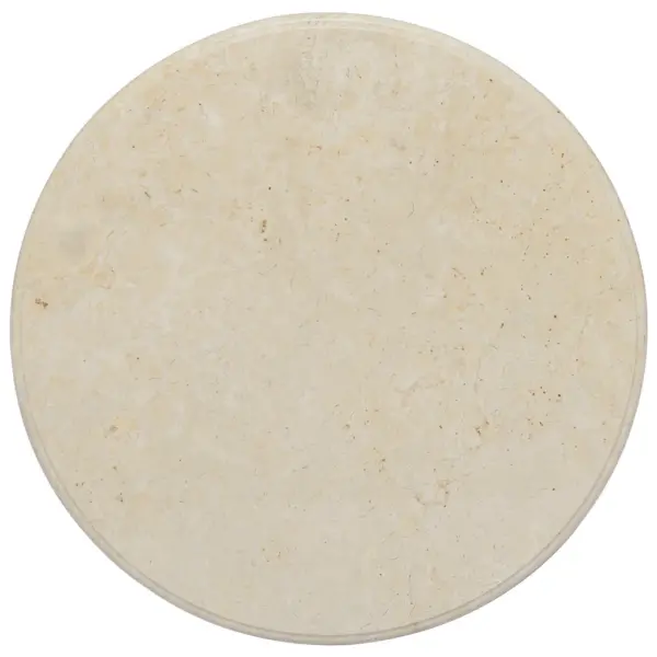Ümar kreemjasvalge marmorist lauaplaat, Ø 60 x 2,5 cm – 6