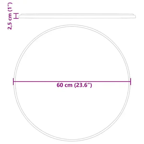 Ümar kreemjasvalge marmorist lauaplaat, Ø 60 x 2,5 cm – 9