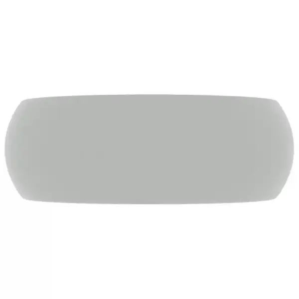 Ümar keraamiline kapipealne valamu, matt helehall, 40 x 15 cm – 3