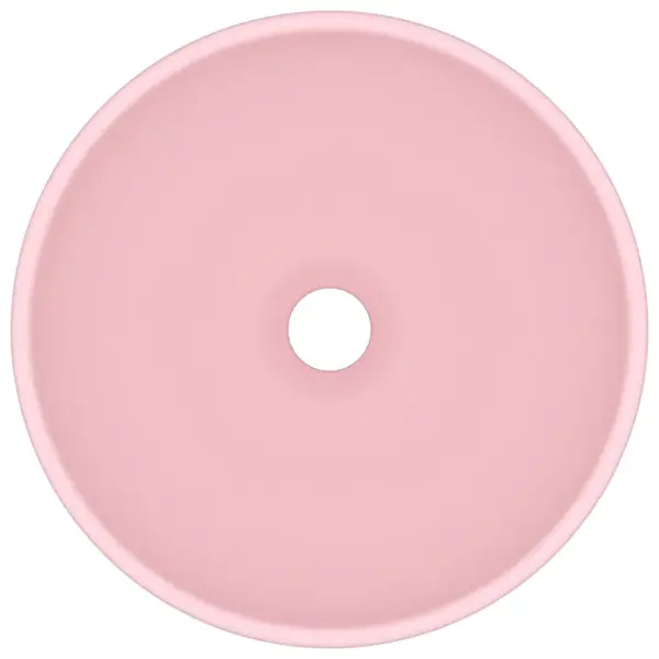 Ümar mattroosa keraamiline kapipealne valamu, 32,5 x 14 cm – 3