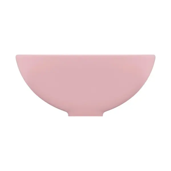 Ümar mattroosa keraamiline kapipealne valamu, 32,5 x 14 cm – 4