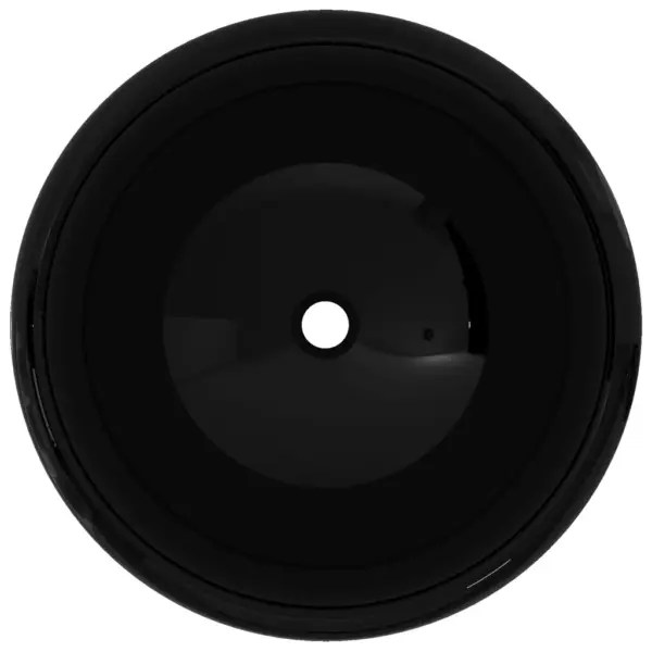 Ümar must kapipealne valamukauss, glasuuritud keraamika, 40 x 15 cm – 3