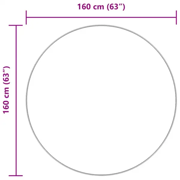Ümar kõrge narmaga Shaggy vaip NAVARRA, tolmune roosa, 160 x 160 cm – 10