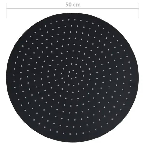 Ümar vihmaduši otsak, must roostevaba teras, 50 cm – 7