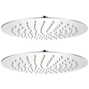 Ümar vihmadušipea komplekt, 2 tk, roostevaba teras, Ø 25 cm