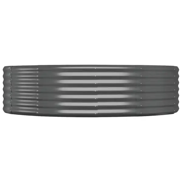 Ümmargune aia taimelava, galvaniseeritud teras, antratsiithall, diameeter 140 cm, kõrgus 36 cm – 3