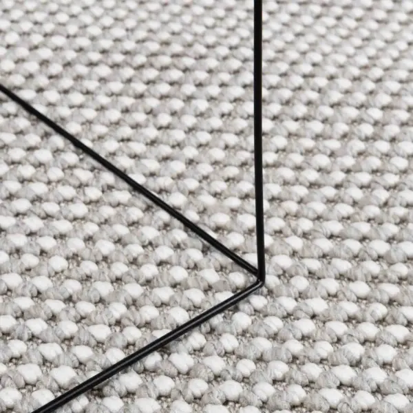 Ümmargune libisemisvastane alavaip Lugo, kreem ja hall, Ø 120 cm, polüester – 6