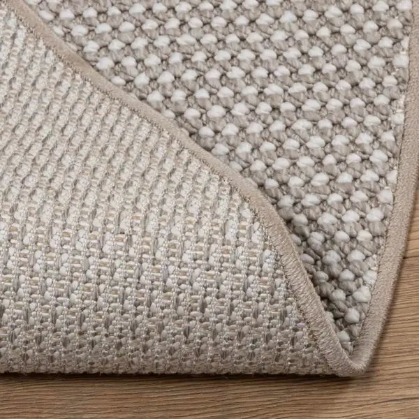 Ümmargune libisemisvastane alavaip Lugo, kreem ja taupe, Ø 160 cm, polüester – 4