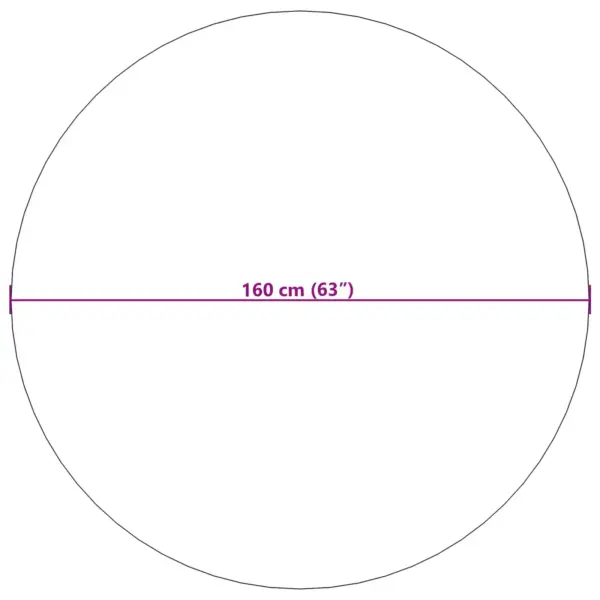 Ümmargune libisemisvastane alavaip Lugo, kreem ja taupe, Ø 160 cm, polüester – 8