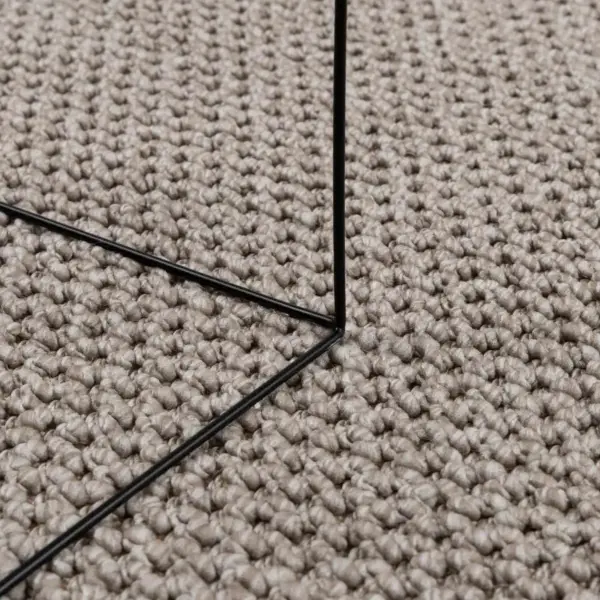 Ümmargune alavaip LUGO libisemisvastane pruunikashall Ø 120 cm polüester – 5