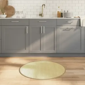 Ümmargune bambusvaip, hele naturaalne, 80 cm