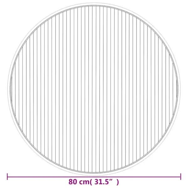Ümmargune bambusvaip libisemiskindla põhjaga, pruun, 80 cm – 8
