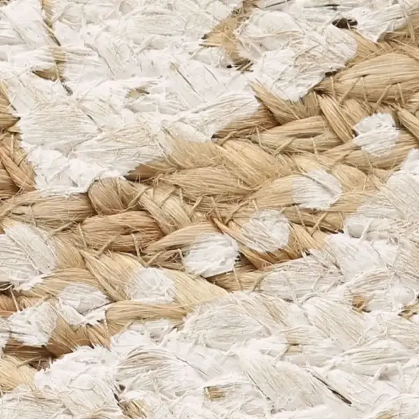 Ümmargune džuudist vaip Mandala trükimustriga, pruun-valge, 180 cm – 3