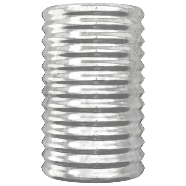 Ümmargune aia taimekast galvaniseeritud terasest, hõbedane, 40 x 68 cm – 3