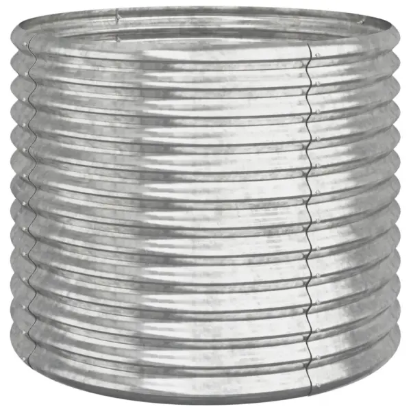 Ümmargune aia taimekast galvaniseeritud terasest, hõbedane, 80 x 68 cm – 2