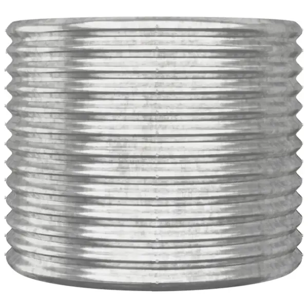 Ümmargune aia taimekast galvaniseeritud terasest, hõbedane, 80 x 68 cm – 3