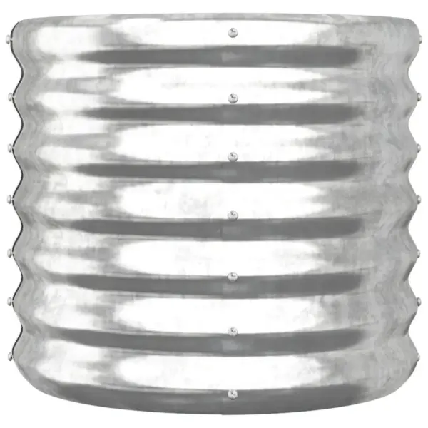 Ümmargune aia taimekast galvaniseeritud terasest, hõbedane, 40 x 36 cm – 3