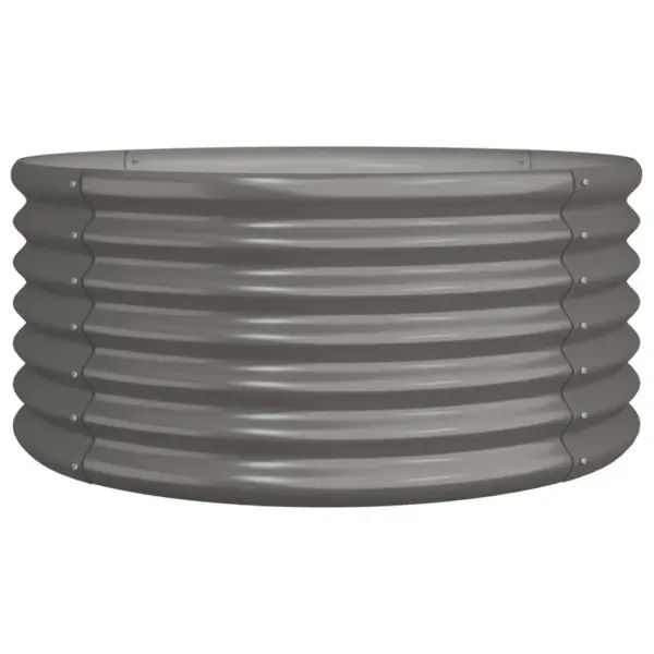 Ümmargune aia taimekast galvaniseeritud terasest, hall, 80 x 36 cm – 2