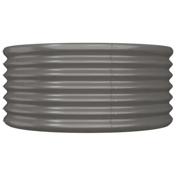 Ümmargune aia taimekast galvaniseeritud terasest, hall, 80 x 36 cm – 3