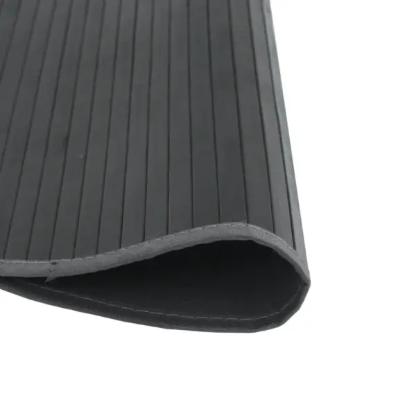 Ümmargune hall bambusvaip libisemiskindla põhjaga, 100 cm – 4