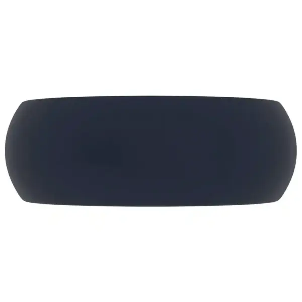 Ümmargune keraamiline valamu, matt tumesinine, kapi peale, 40 x 15 cm – 3