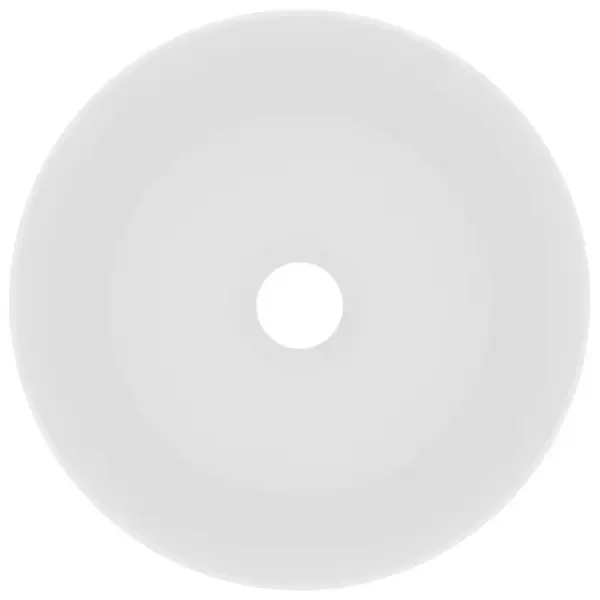 Ümmargune keraamiline kapi peale valamu, matt valge, 40 x 40 x 15 cm – 3