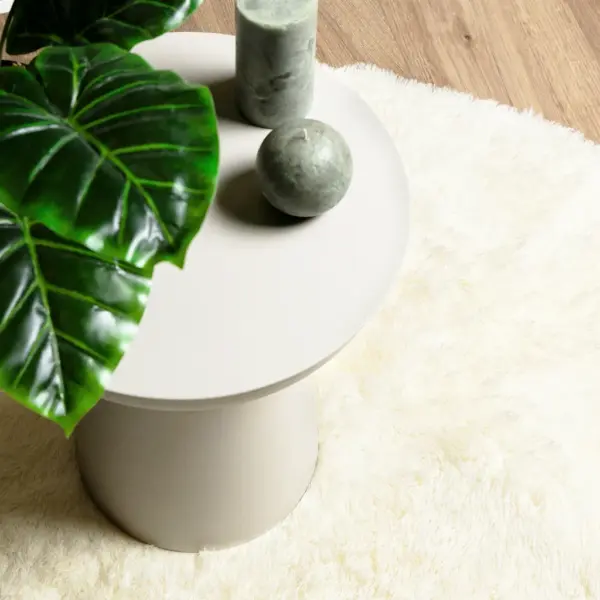 Ümmargune kõrge karvaga vaip NAVARRA, kreemjasvalge, 100 cm – 8