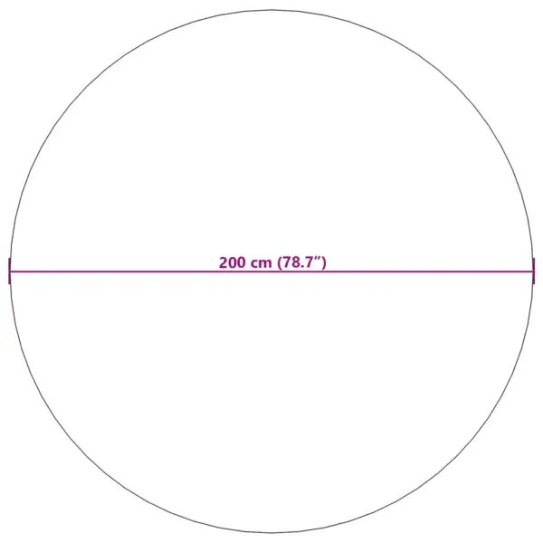 Ümmargune vaip Palmeras, kreemjas, Ø 200 cm, polüester, libisemisvastane – 6