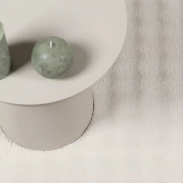 Ümmargune kreemjas vaip Sirolo, Ø 120 cm, polüester, libisemisvastane – 6