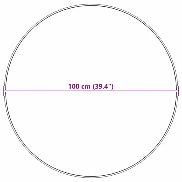Libisemiskindel ümmargune kunstküülikukarvast vaip, pruunikashall, Ø 100 cm – 10